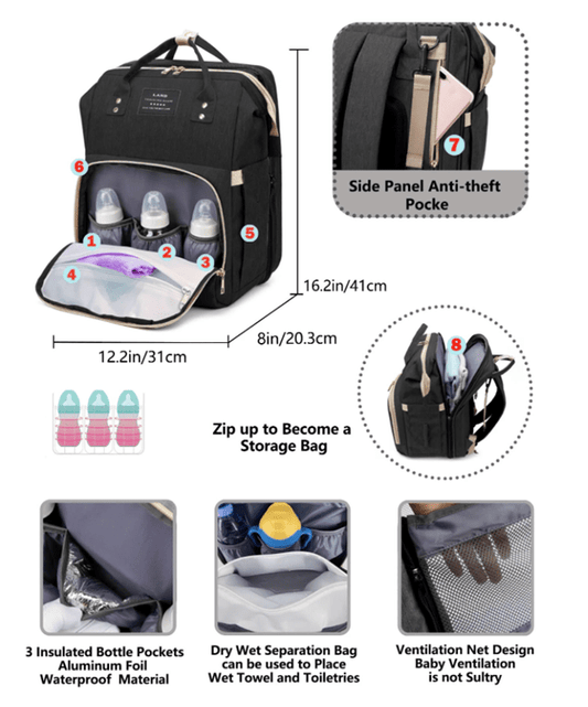 Multifunctional Portable Mommy Bag