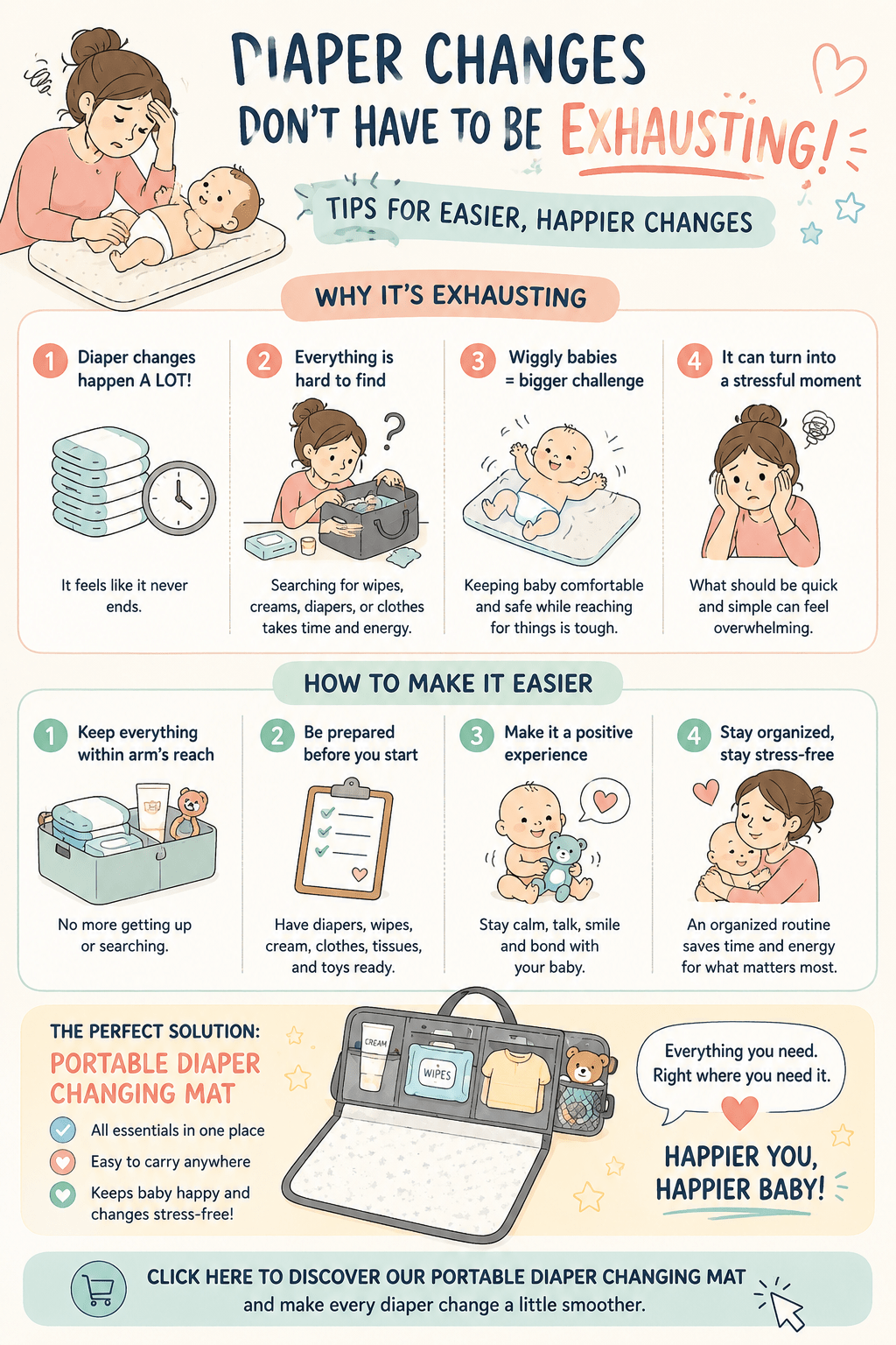 How to Make Diaper Changes Easier for New Parents: Keep Baby Essentials Within Reach